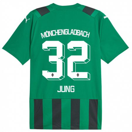 Kandiny Enfant Maillot In-Gyom Jung #32 Vert Noir Tenues Extérieur 2023/24 T-Shirt