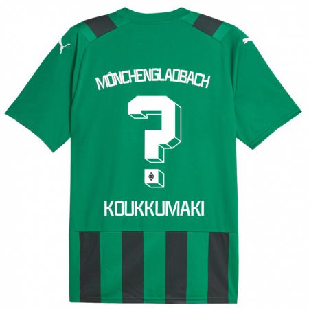 Kandiny Enfant Maillot Taavi Koukkumäki #0 Vert Noir Tenues Extérieur 2023/24 T-Shirt