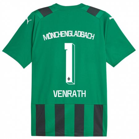 Kandiny Enfant Maillot Lisa Venrath #1 Vert Noir Tenues Extérieur 2023/24 T-Shirt