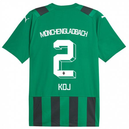 Kandiny Enfant Maillot Julia Koj #2 Vert Noir Tenues Extérieur 2023/24 T-Shirt