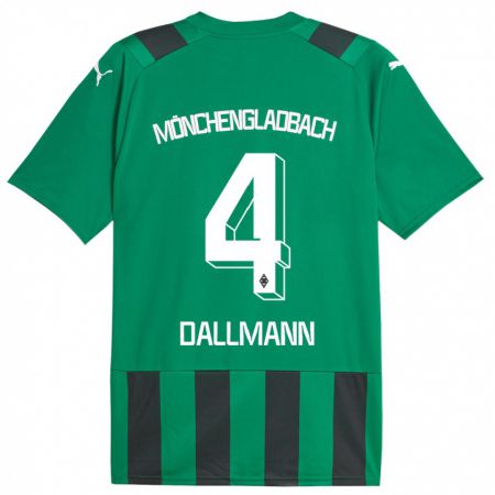 Kandiny Enfant Maillot Pauline Dallmann #4 Vert Noir Tenues Extérieur 2023/24 T-Shirt