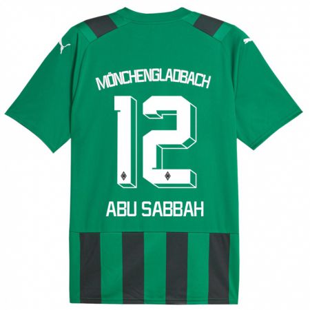 Kandiny Enfant Maillot Sarah Abu Sabbah #12 Vert Noir Tenues Extérieur 2023/24 T-Shirt