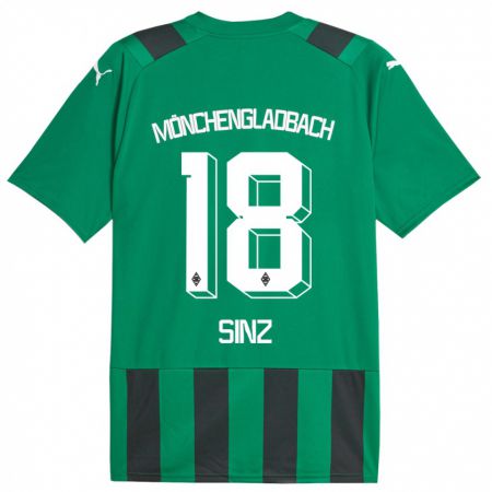 Kandiny Enfant Maillot Michelle Sinz #18 Vert Noir Tenues Extérieur 2023/24 T-Shirt