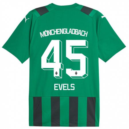 Kandiny Enfant Maillot Emily Evels #45 Vert Noir Tenues Extérieur 2023/24 T-Shirt