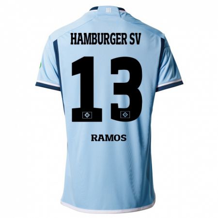 Kandiny Enfant Maillot Guilherme Ramos #13 Bleu Tenues Extérieur 2023/24 T-Shirt