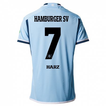 Kandiny Enfant Maillot Theo Harz #7 Bleu Tenues Extérieur 2023/24 T-Shirt
