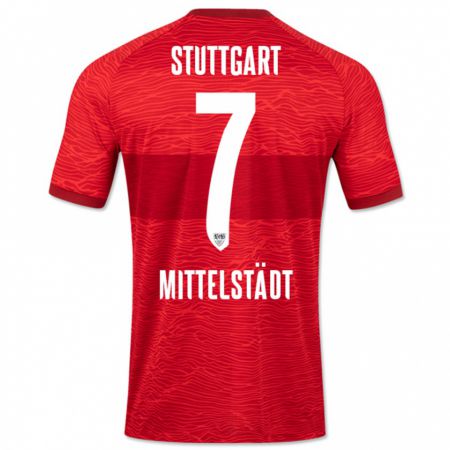 Kandiny Enfant Maillot Maximilian Mittelstädt #7 Rouge Tenues Extérieur 2023/24 T-Shirt