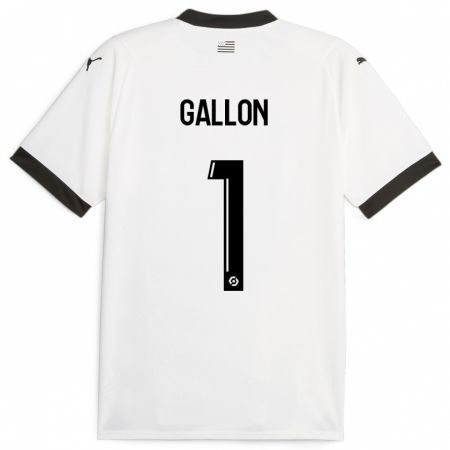 Kandiny Enfant Maillot Gauthier Gallon #1 Blanc Tenues Extérieur 2023/24 T-Shirt