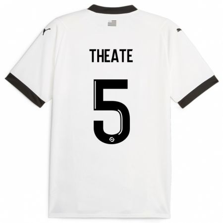 Kandiny Enfant Maillot Arthur Theate #5 Blanc Tenues Extérieur 2023/24 T-Shirt