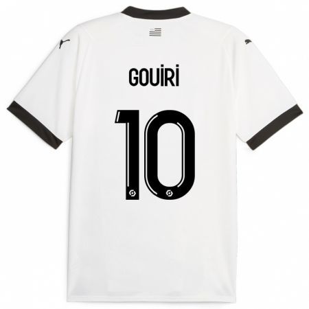 Kandiny Enfant Maillot Amine Gouiri #10 Blanc Tenues Extérieur 2023/24 T-Shirt