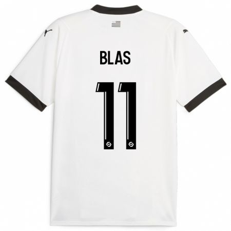 Kandiny Enfant Maillot Ludovic Blas #11 Blanc Tenues Extérieur 2023/24 T-Shirt