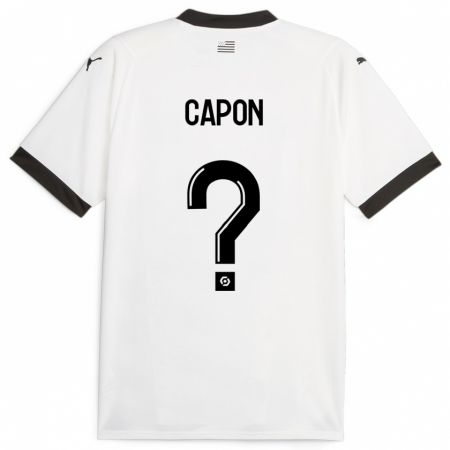 Kandiny Enfant Maillot José Capon #0 Blanc Tenues Extérieur 2023/24 T-Shirt