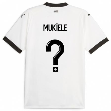 Kandiny Enfant Maillot Nordan Mukiele #0 Blanc Tenues Extérieur 2023/24 T-Shirt
