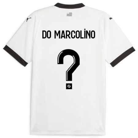 Kandiny Enfant Maillot Arsène Do Marcolino #0 Blanc Tenues Extérieur 2023/24 T-Shirt