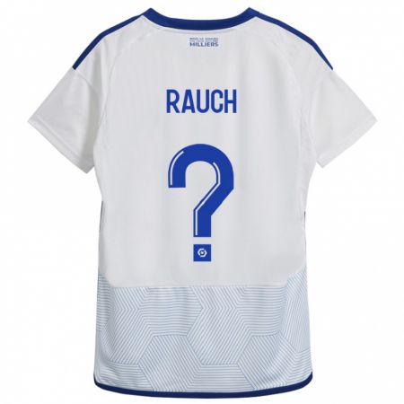 Kandiny Enfant Maillot Hugo Rauch #0 Blanc Tenues Extérieur 2023/24 T-Shirt