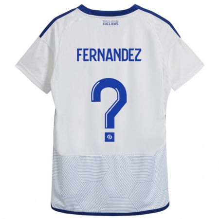 Kandiny Enfant Maillot Elies Araar Fernandez #0 Blanc Tenues Extérieur 2023/24 T-Shirt