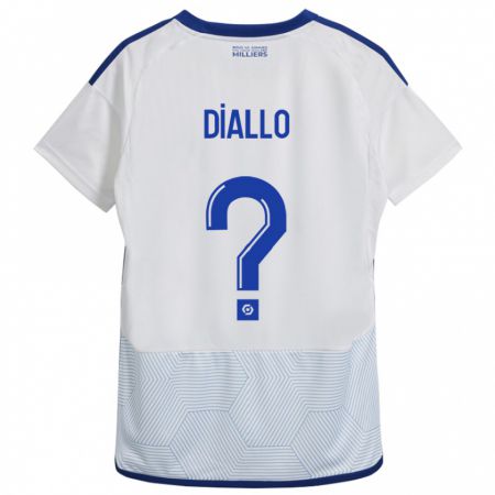 Kandiny Enfant Maillot Zoumana Diallo #0 Blanc Tenues Extérieur 2023/24 T-Shirt