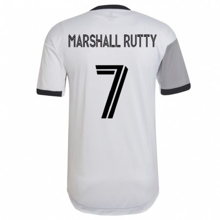 Kandiny Enfant Maillot Jahkeele Marshall-Rutty #7 Blanc Tenues Extérieur 2023/24 T-Shirt