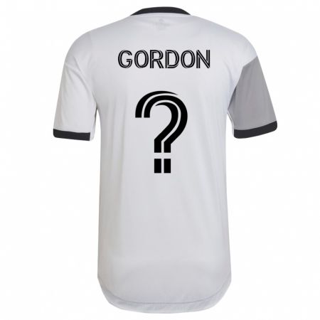 Kandiny Enfant Maillot Joshua Gordon #0 Blanc Tenues Extérieur 2023/24 T-Shirt