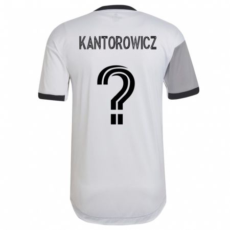 Kandiny Enfant Maillot Dominic Kantorowicz #0 Blanc Tenues Extérieur 2023/24 T-Shirt