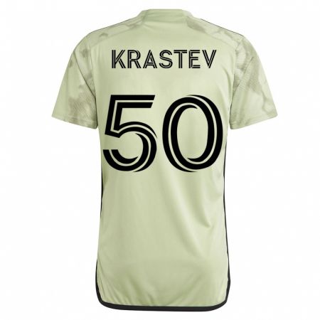 Kandiny Enfant Maillot Filip Krastev #50 Vert Tenues Extérieur 2023/24 T-Shirt