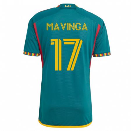 Kandiny Enfant Maillot Chris Mavinga #17 Vert Tenues Extérieur 2023/24 T-Shirt