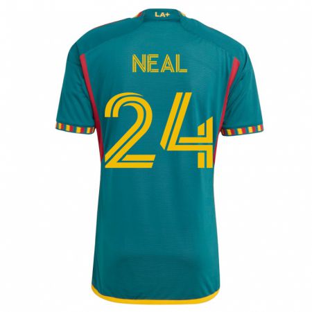 Kandiny Enfant Maillot Jalen Neal #24 Vert Tenues Extérieur 2023/24 T-Shirt