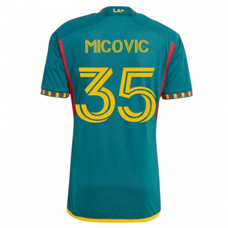 Kandiny Enfant Maillot Novak Micovic #35 Vert Tenues Extérieur 2023/24 T-Shirt