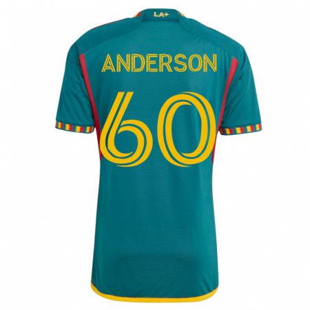 Kandiny Enfant Maillot Nolan Anderson #60 Vert Tenues Extérieur 2023/24 T-Shirt