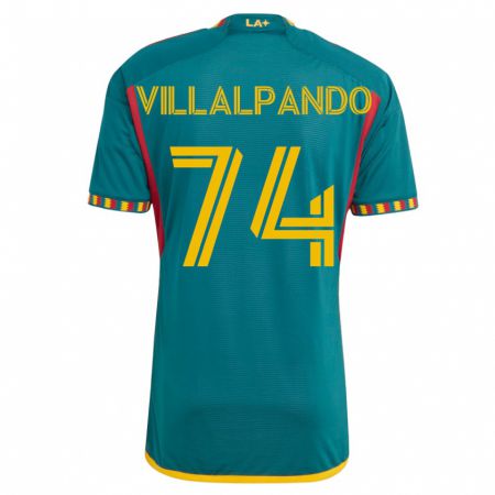 Kandiny Enfant Maillot Sergio Villalpando #74 Vert Tenues Extérieur 2023/24 T-Shirt