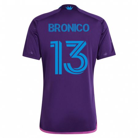 Kandiny Enfant Maillot Brandt Bronico #13 Violet Tenues Extérieur 2023/24 T-Shirt
