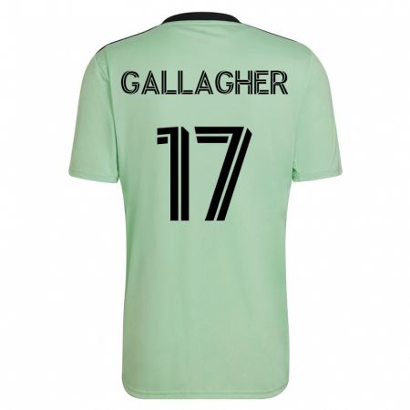 Kandiny Enfant Maillot Jon Gallagher #17 Vert Clair Tenues Extérieur 2023/24 T-Shirt