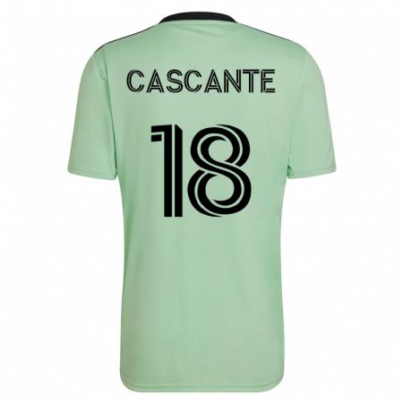 Kandiny Enfant Maillot Julio Cascante #18 Vert Clair Tenues Extérieur 2023/24 T-Shirt