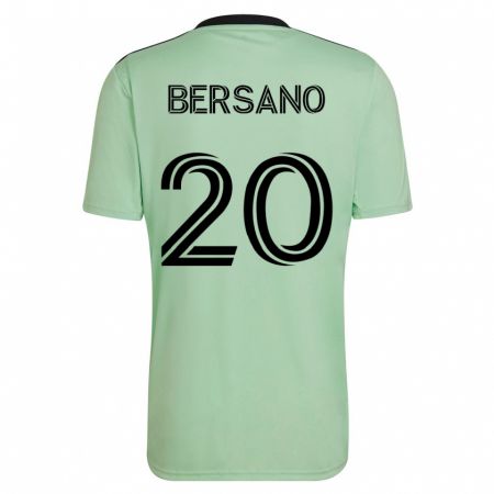 Kandiny Enfant Maillot Matt Bersano #20 Vert Clair Tenues Extérieur 2023/24 T-Shirt