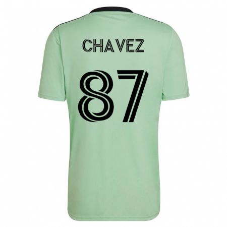 Kandiny Enfant Maillot Alfonso Ocampo-Chávez #87 Vert Clair Tenues Extérieur 2023/24 T-Shirt