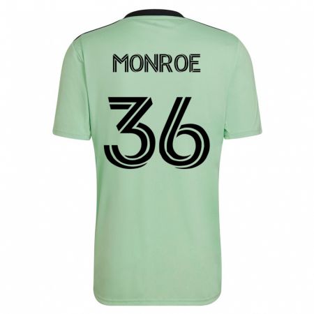 Kandiny Enfant Maillot Greg Monroe #36 Vert Clair Tenues Extérieur 2023/24 T-Shirt