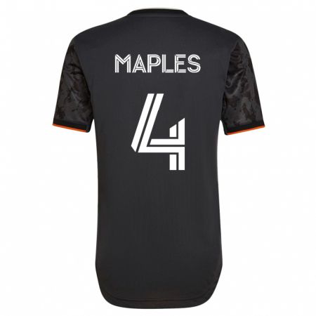 Kandiny Enfant Maillot Talen Maples #4 Noir Tenues Extérieur 2023/24 T-Shirt