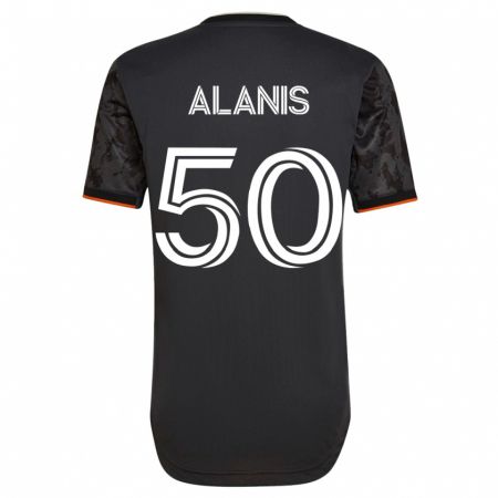 Kandiny Enfant Maillot Brian Alanis #50 Noir Tenues Extérieur 2023/24 T-Shirt