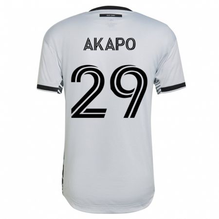 Kandiny Enfant Maillot Carlos Akapo #29 Blanc Tenues Extérieur 2023/24 T-Shirt