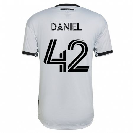 Kandiny Enfant Maillot Daniel #42 Blanc Tenues Extérieur 2023/24 T-Shirt