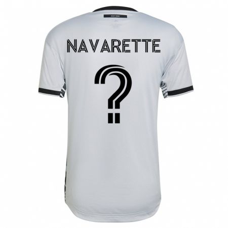 Kandiny Enfant Maillot Samuel Navarette #0 Blanc Tenues Extérieur 2023/24 T-Shirt