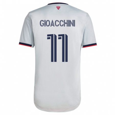 Kandiny Enfant Maillot Nicholas Gioacchini #11 Blanc Tenues Extérieur 2023/24 T-Shirt