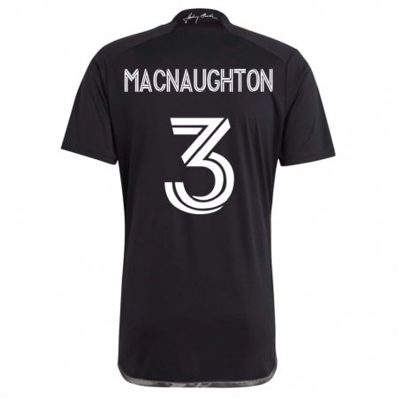 Kandiny Enfant Maillot Lukas Macnaughton #3 Noir Tenues Extérieur 2023/24 T-Shirt