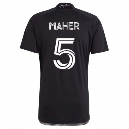 Kandiny Enfant Maillot Jack Maher #5 Noir Tenues Extérieur 2023/24 T-Shirt