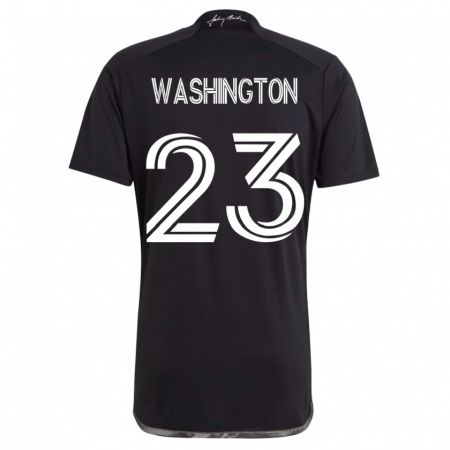 Kandiny Enfant Maillot Taylor Washington #23 Noir Tenues Extérieur 2023/24 T-Shirt