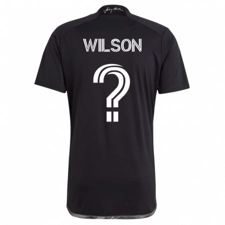 Kandiny Enfant Maillot Dominic Wilson #0 Noir Tenues Extérieur 2023/24 T-Shirt