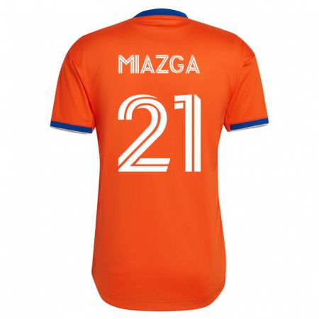 Kandiny Enfant Maillot Matt Miazga #21 Blanc Tenues Extérieur 2023/24 T-Shirt