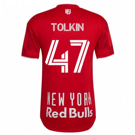 Kandiny Enfant Maillot John Tolkin #47 Beige-Doré Tenues Extérieur 2023/24 T-Shirt