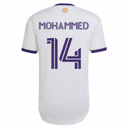 Kandiny Enfant Maillot Shak Mohammed #14 Blanc Tenues Extérieur 2023/24 T-Shirt
