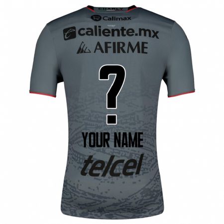 Kandiny Enfant Maillot Votre Nom #0 Gris Tenues Extérieur 2023/24 T-Shirt